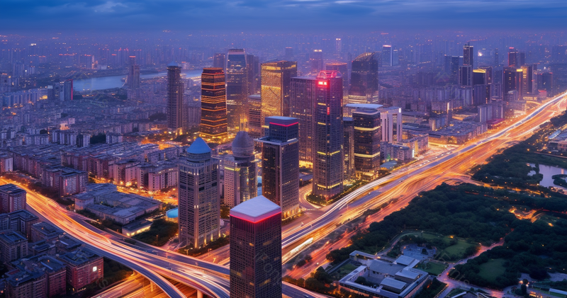 现代城市夜晚建筑群交通拍摄,高清,摄影图,摄影图片,图片大全,摄影图免费下载
